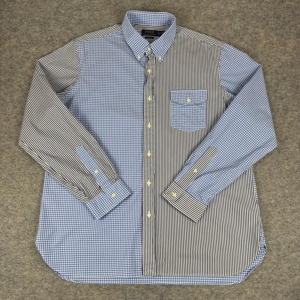 Polo Ralph Lauren Classic Fit Poplin Fun Shirt Button Down Long Sleeve Mens XL